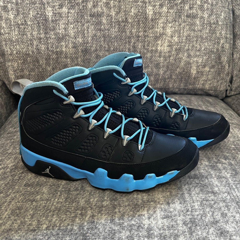 Nike Mens Air Jordan 9 Retro "Slim Jenkins" Black/Matte Silver/Blue
